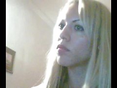 Tall blonde shows her great body on cam
