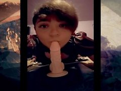Cute Cosplay Femboy Loves Her Toy