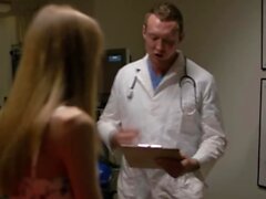 Skinny TS patient gets bareback fucked by her horny doctor