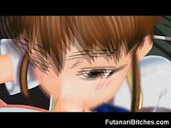 3D Futanari Coed Cums inside Teen Twice!