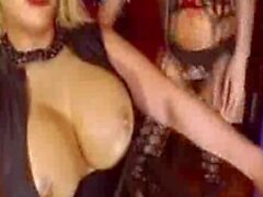 Two Kinky And Sexy Shemales Playing Together