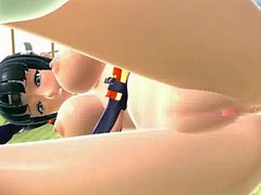 Animated lesbians enjoying big dildos
