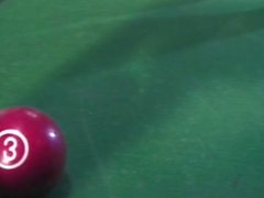Sexy TS fucked on pool table
