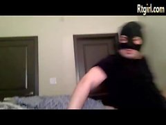 randy guy in mask fucks hot tgirl