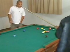 Hunks enjoy punk tranny carla voguel on pool table