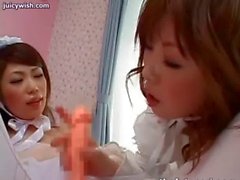 Asian futanari babes sucking and pleasuring