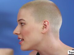 TBabe bangs her Bald Girlfriends pussy