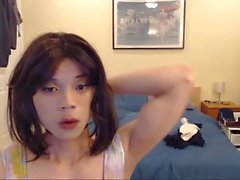 Asian crossdresser Andrea fucked on cam