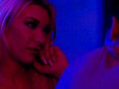 Horny shemale Aubrey Kate analed by a guy in the bar